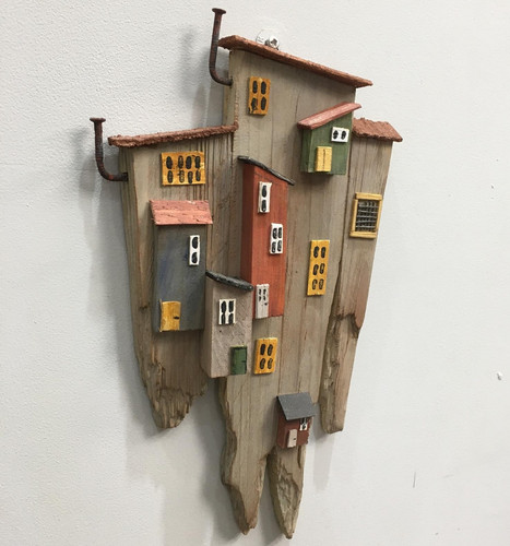 Decorazione parete casette - decorazione,
